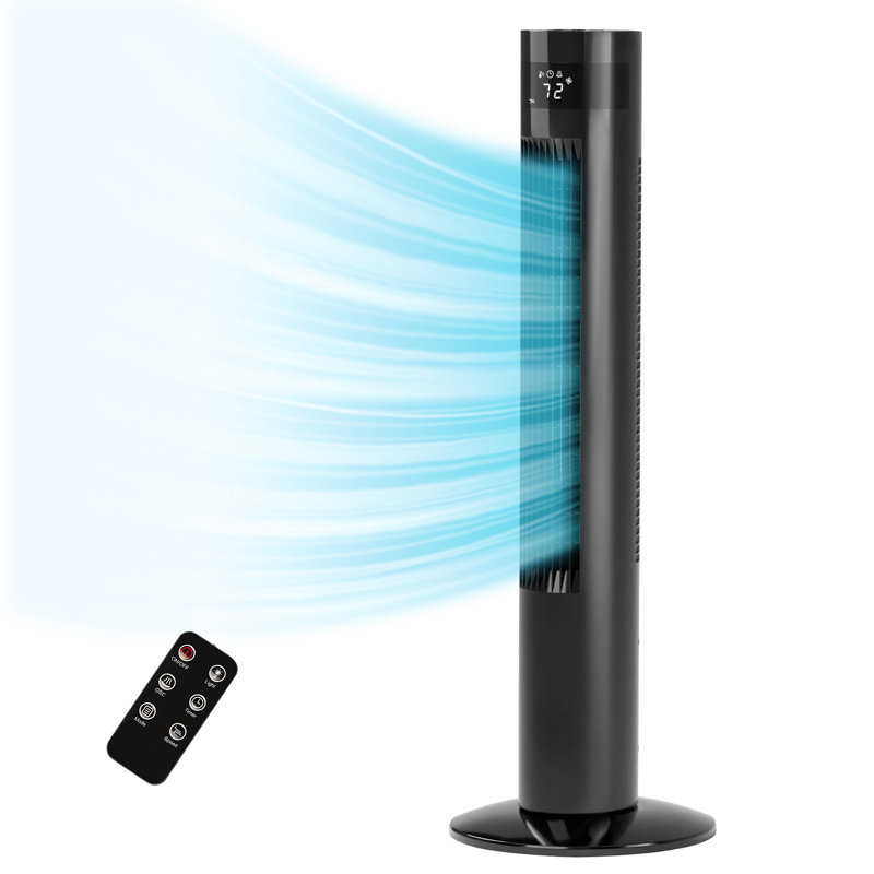 Ventilateurs de tour Havato pour la maison, ventilateur de plancher sur pied 35 po avec télécommande, ventilateur oscillant à 85 °, haute vitesse de 24 pi / s, affichage DEL | 3 vitesses, 3 modes, minuterie 12H | Chambre silencieuse