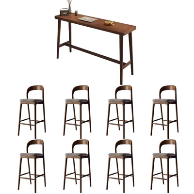 Simple modern solid wood bar tables and chairs