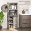 Armoire de rangement Pantry avec porte de grange coulissante