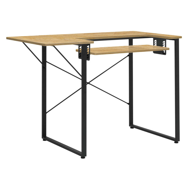 Adrianny 104.1cm x 58.4cm Sewing Table with Sewing Machine Platform, Brown