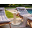 VANZAGO Round Steel Outdoor Side Table - 40 cm W 40 cm D