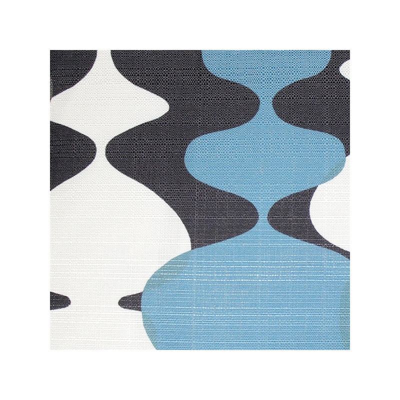 Coussin intérieur / extérieur Lava Lamp, Gris anthracite / bleu
