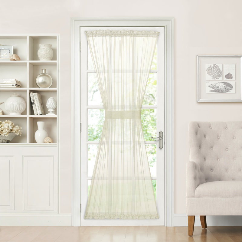 Fiqueroa Semi Sheer Curtain Single Panel, 54" W x 72" L, Beige