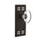 Craftsman Plate with Oval Clear Crystal Door Knob-78627382