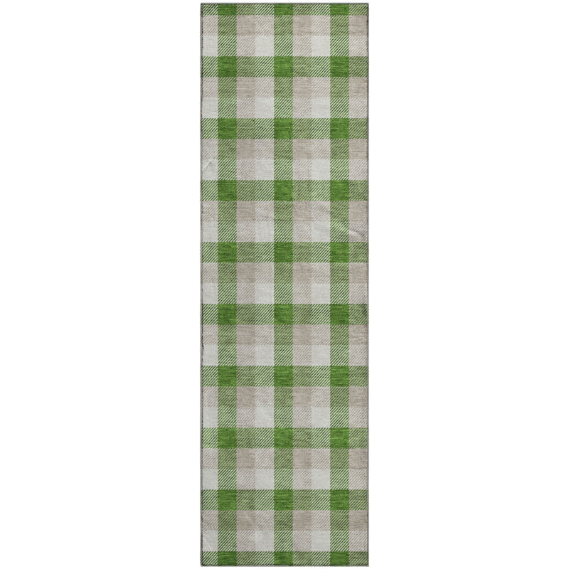 Premium Machine Washable Kian AMF1053 Plaid Rug, Runner 2'3" x 7'6"