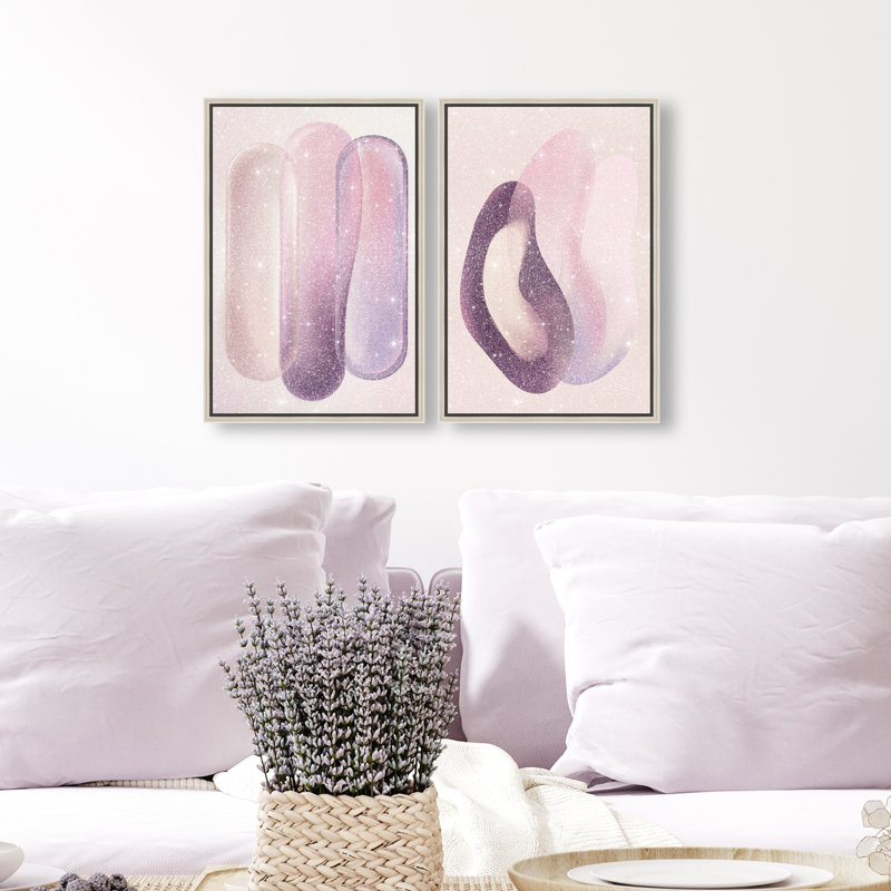 Berry Love Set Set by Oliver Gal, 32"H x 22"W, Silver Floater Frame