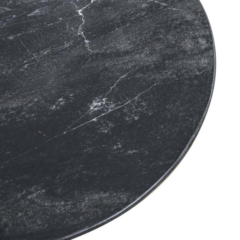 Glacier 18" Accent Table with Lava Marble