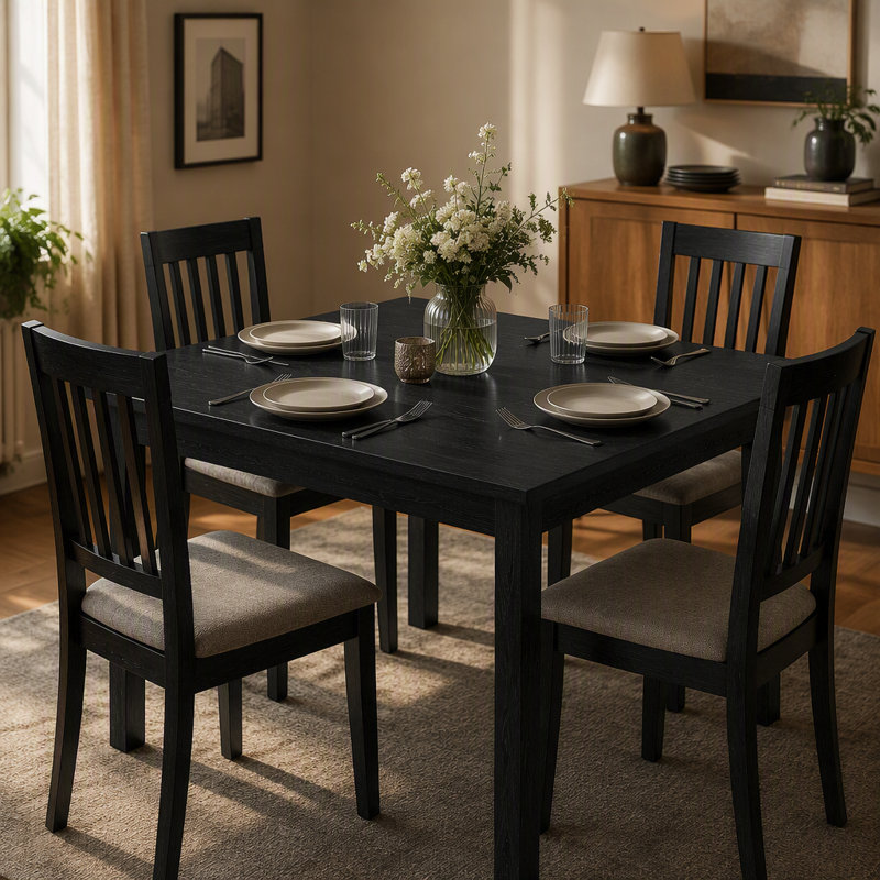 Dining Table(Only Table), Black