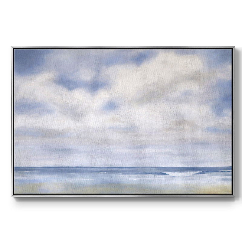 The Wave, reproduction d'art sur toile encadrée, Argent, H 17 po x l 25 po x P 2 po