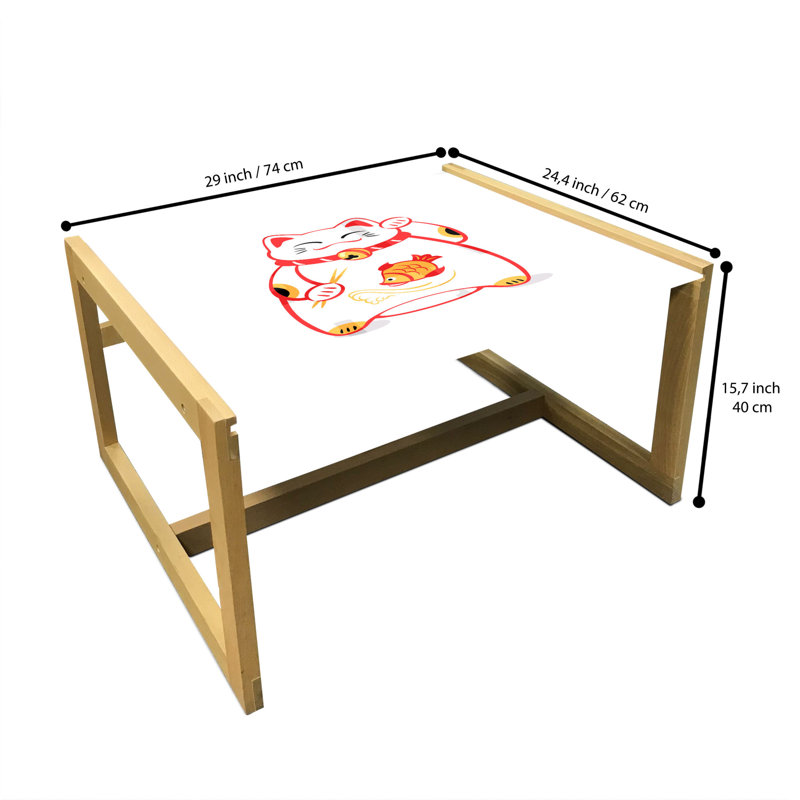 Isaque Sled Coffee Table, 62cm H x 74cm W x 40cm D