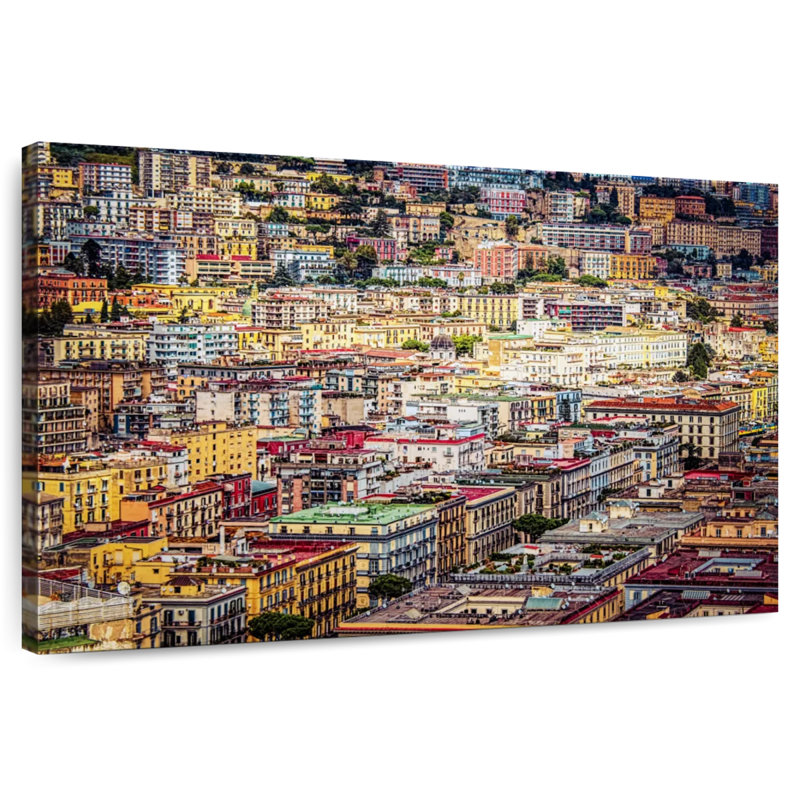 Centre-ville de Naples, H 8 po x l 12 po