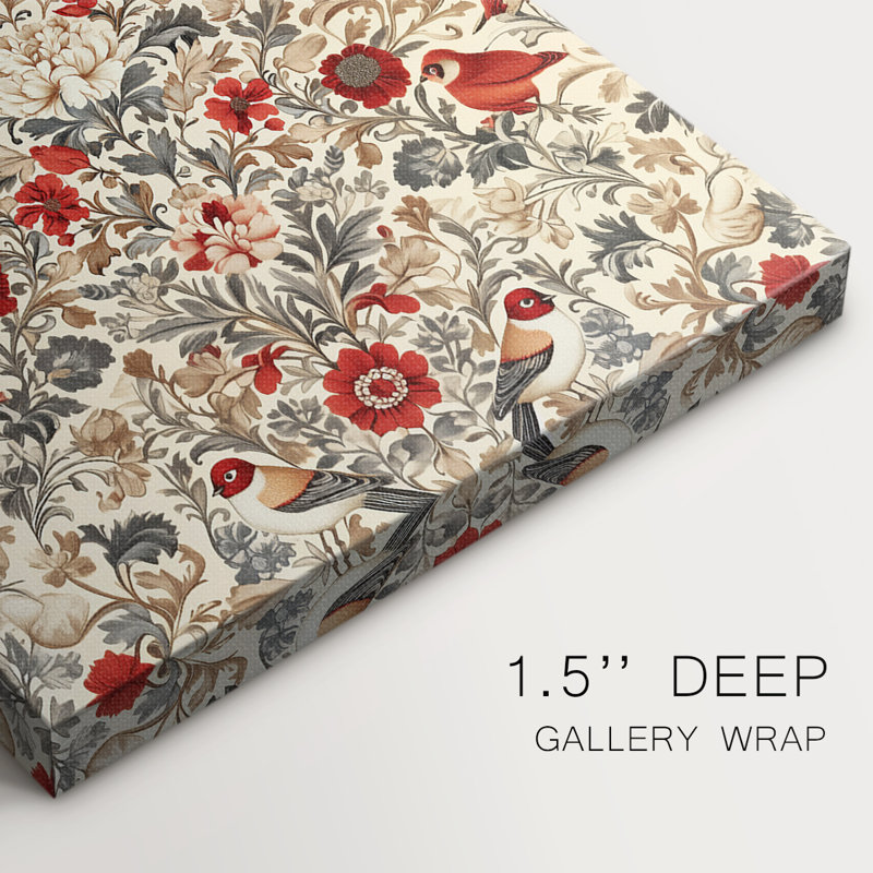 WM MORRIS Series CCXXXVII  -Premium Gallery Wrapped Canvas -Ready to Hang, H 48 po x l 32 po