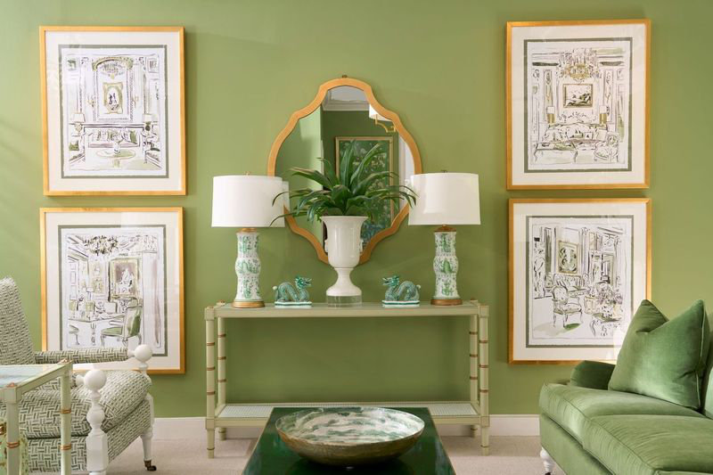 Chatsworth Solid Wood Coffee Table, Malachite Green