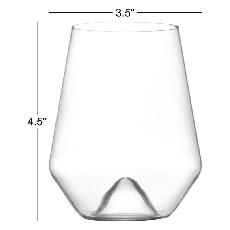 Monti Crystal Stemless Wine Glass