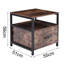 Biao 55cm W Metal Bedside Table-2058173527