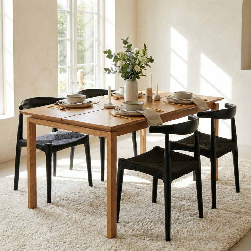 Astor Rectangle Wood Dining Table, Oak