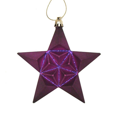 Glittered Star Shatterproof Christmas Ornament