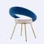 Chaise d'appoint en velours 26,3 po Henia-1906402265