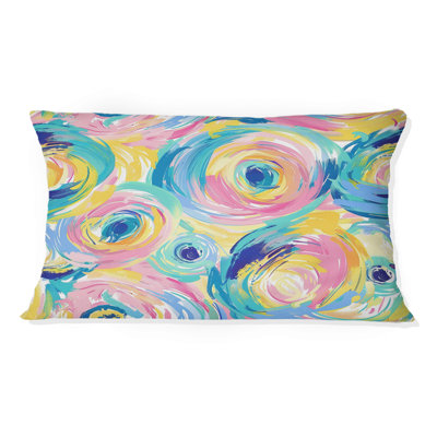 Coussin rose pastel abstrait rose I - abstrait