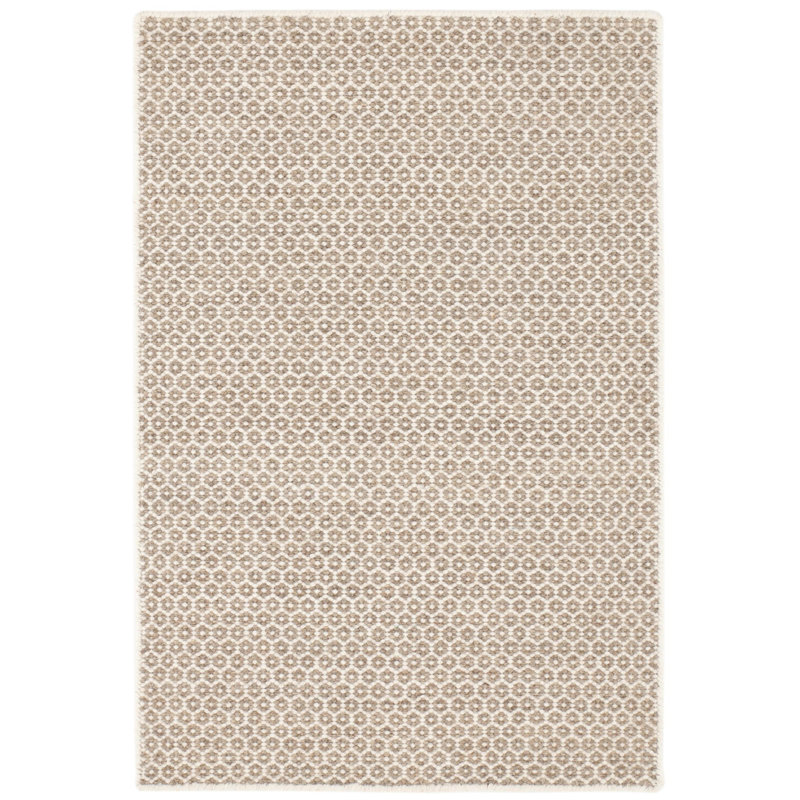 Honeycomb Natural Handwoven Wool Rug, Rectangle 3' x 5'