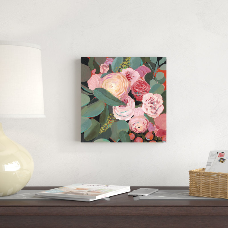 «Eucalyptus Bouquet II», peinture sur toile tendue, H 12 po x l 12 po