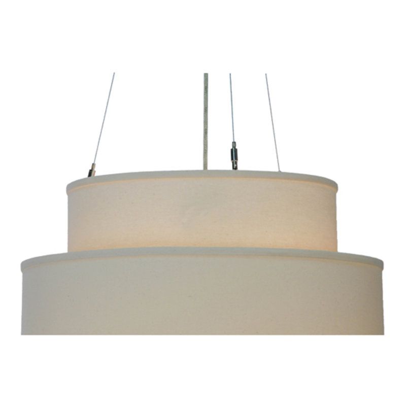 Luminaire suspendu cylindrique en nickel à 3 lumières Cresie