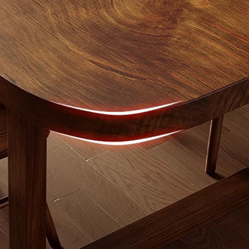Table de salle à manger rectangulaire en bois massif, H 29,53 po x L 86,61 po x l 31,5 po