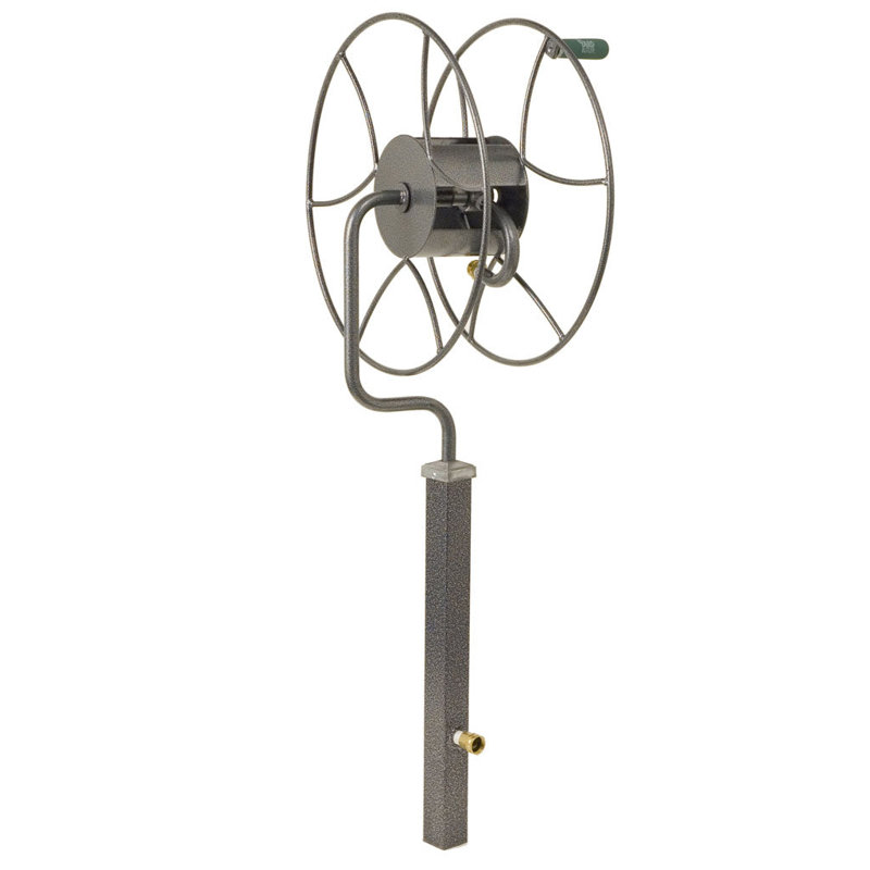 Yard Butler Free Standing 360 Degree Swivel Garden Steel Hose Reel