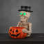 Bol de bonbon lumineux citrouille squelette