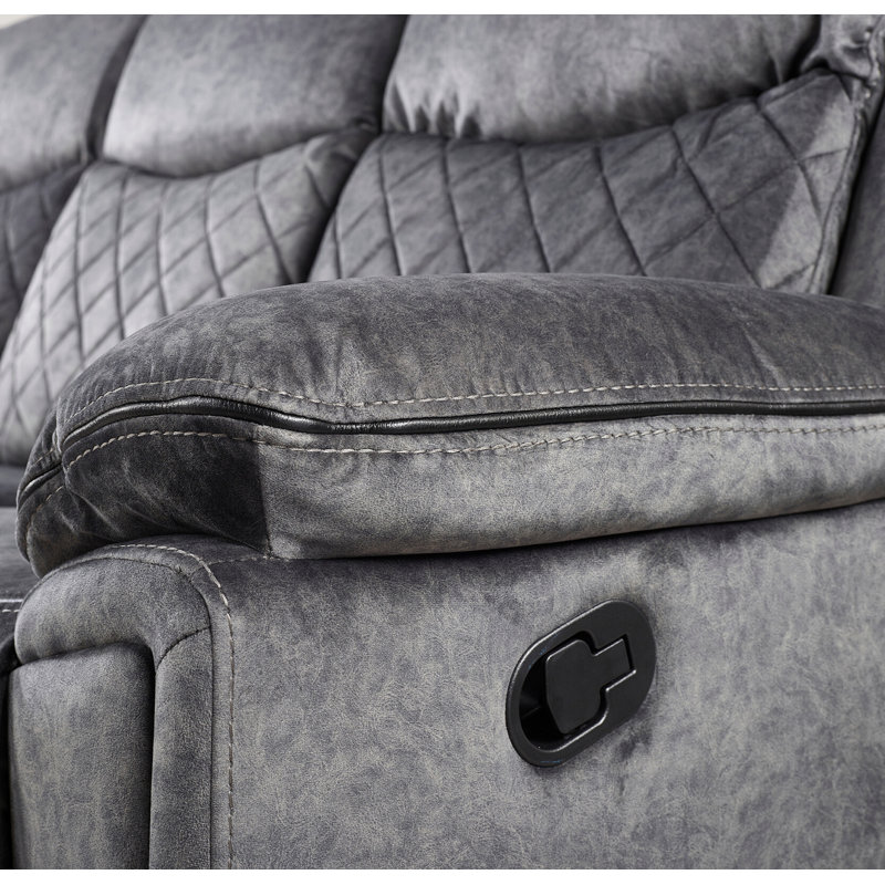 Kove 2 Seater Velvet Reclining Sofa, 2