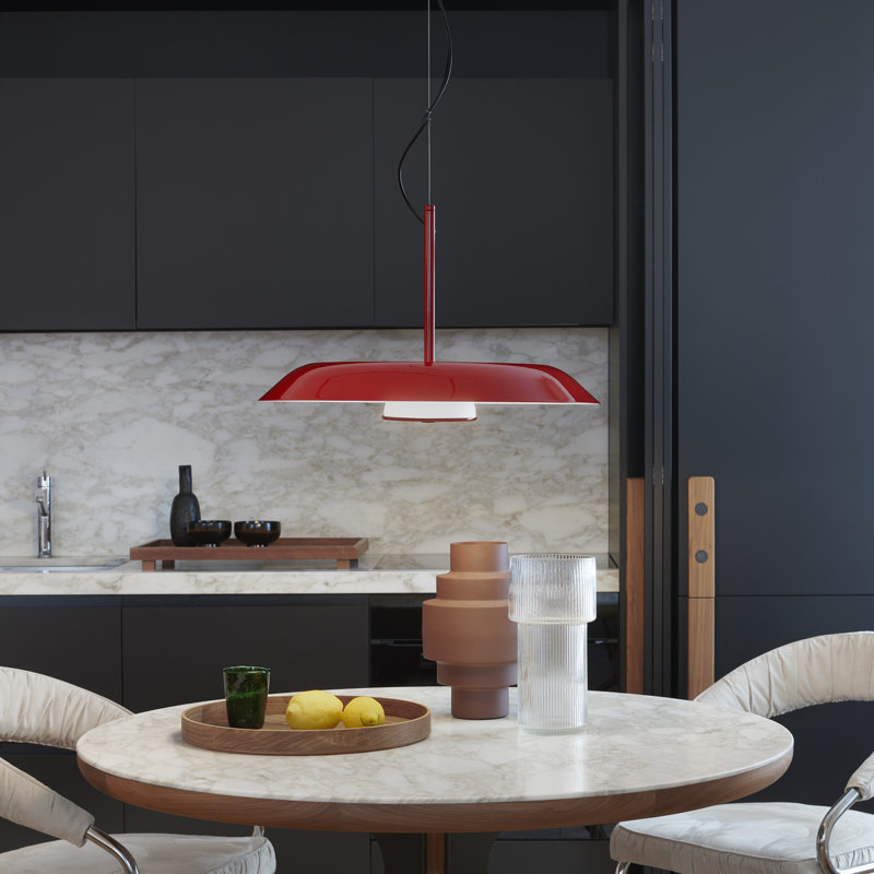 Iride 1 - Light LED Pendant, Scarlet Red, 11 W, 123.5" H x 21.7" W x 21.7" D