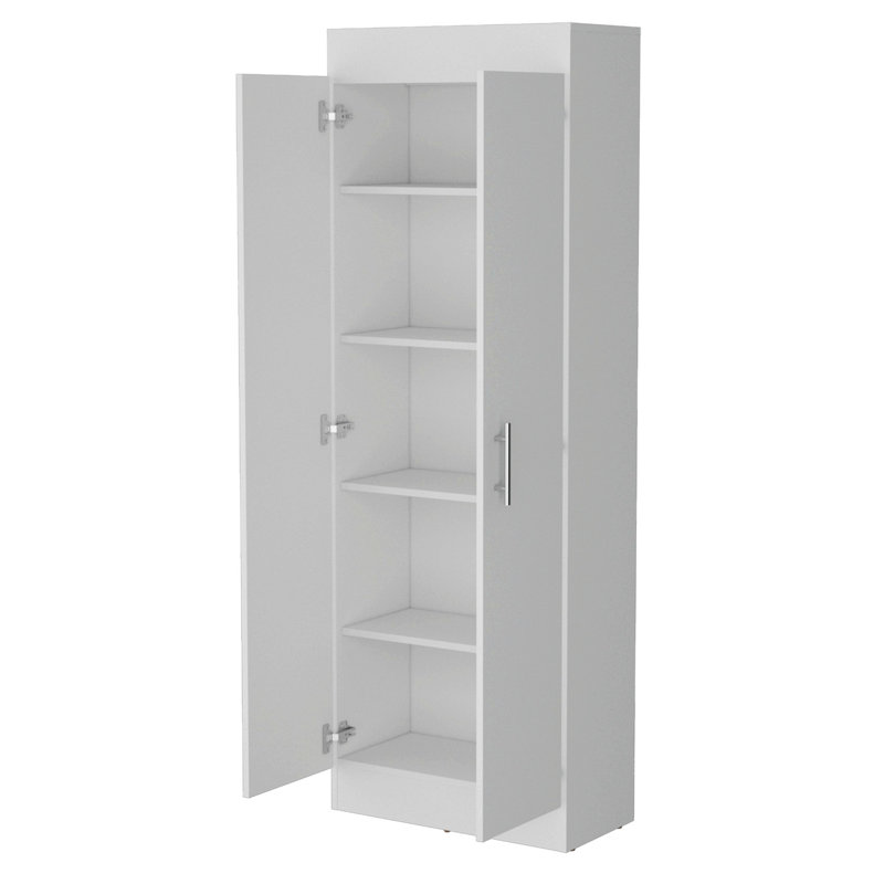 Rangement pour salle de bain Lashawna, Blanc