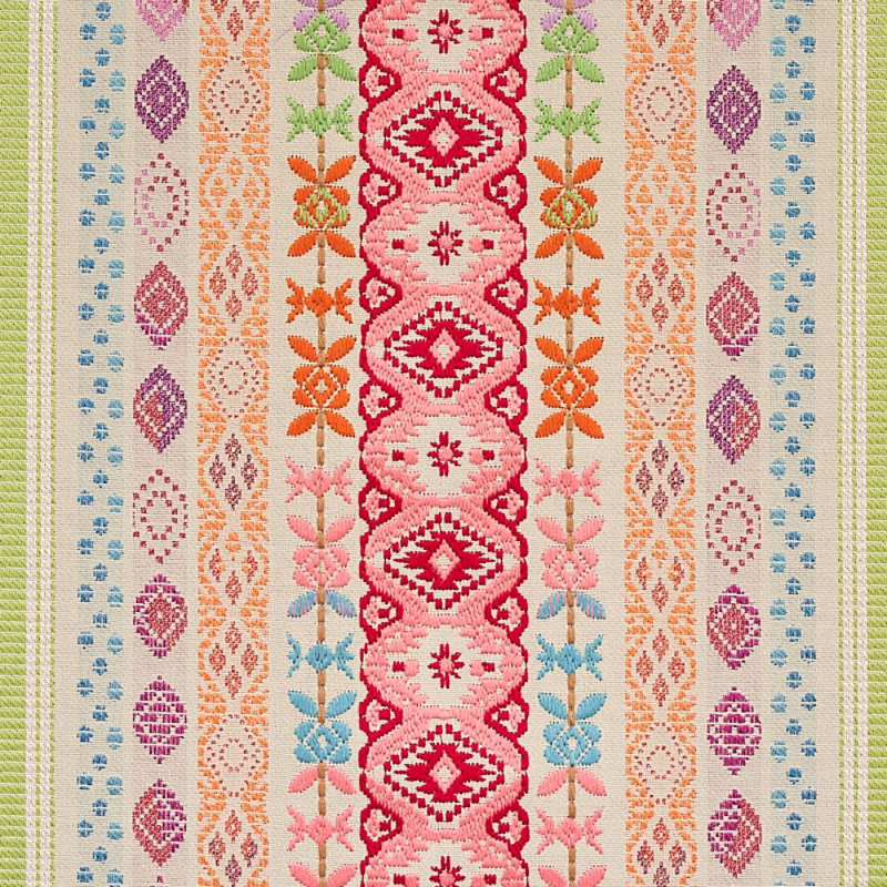 Cosima Embroidery Fabric, Pink Multi