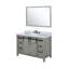 Meuble-lavabo gris cendre 48 po X P 22 po D, comptoir en quartz blanc, ensemble de robinets et Miroir