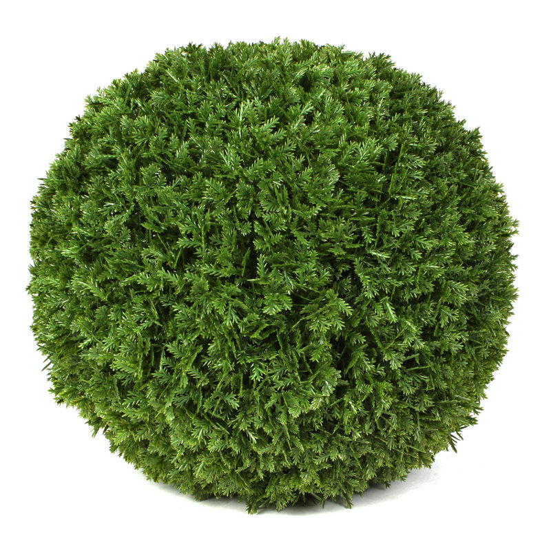 11" Green Artificial Boxwood Topiary Ball for Indoor/Outdoor Use