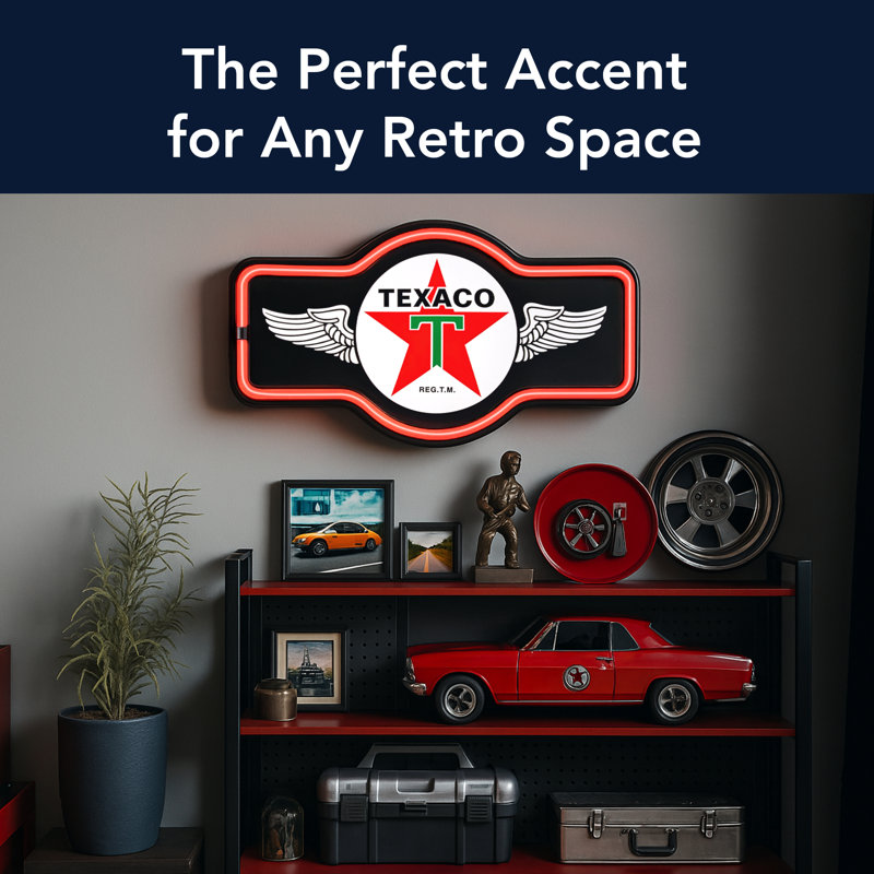 Texaco 9.5'' Transportation Themed Marquee Sign