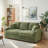 80-Inch Two-In-One Folding Corduroy Sofa Bed - Stylish Lounge With Cup Holder, Pillow For Living Room-705632276