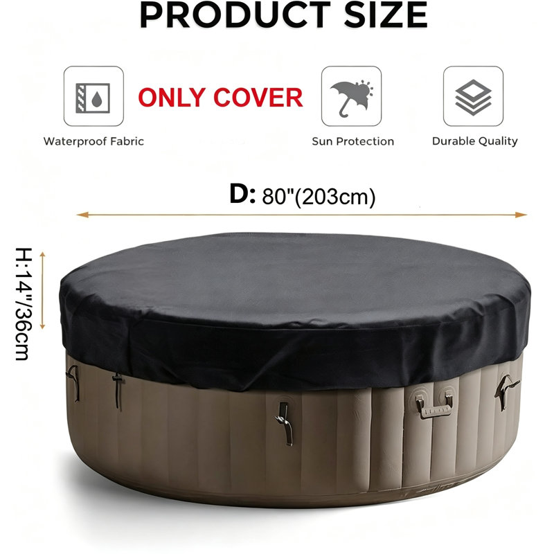 Tente de salle de bain isotherme pliable avec couvercle à fermeture à glissière, 14" H x 80" W x 80" D