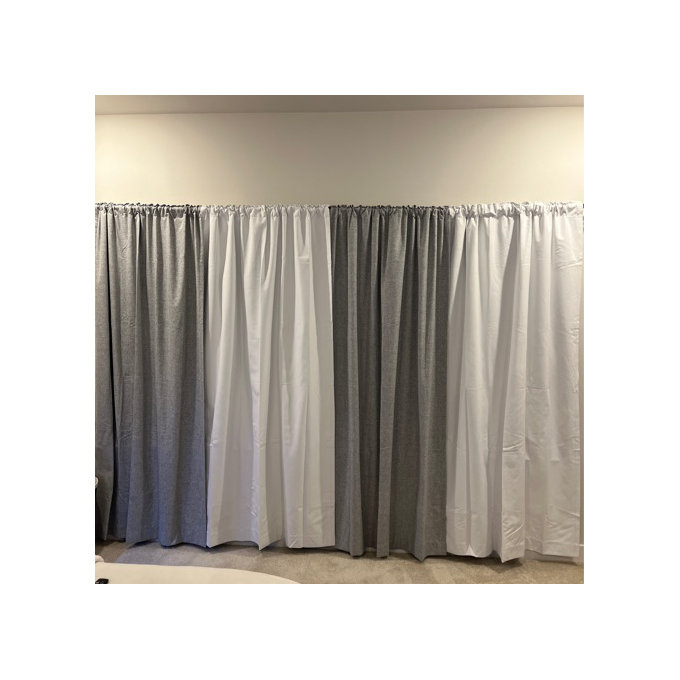 Camptown Wayfair Basics Ball End Single Curtain Rod, 48-86" Adjustable Length, 5/8" Dia. Steel - Black, 48" - 86"