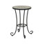 Table d'appoint de patio avec tablette, brun et noir-289589249