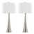 Brushed Nickel/White