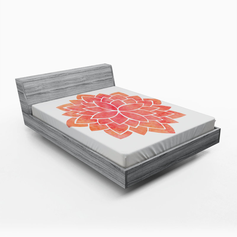 Microfiber Floral Fitted Sheet, Full Fitted Sheet