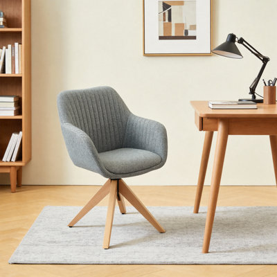 Upholstered Swivel Office Desk Chair