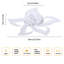 Rachna 5-head 60cm LED Integrated Semi Flush Mount Ceiling Light-1103130246-1103130243