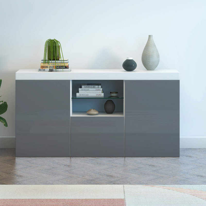 Fayeth 135Cm Wide Sideboard, Grey