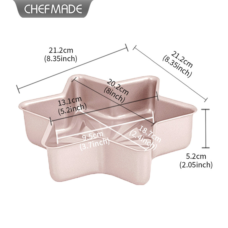 CHEFMADE 8 Inch Star-shaped Cake Pan