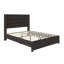  Ensemble de chambre avec grand lit 2 pièces, lit plateforme et commode 6 tiroirs Farmhouse, noir-179207649-179207652