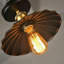 Plafonnier semi-encastré, parasol industriel en métal noir, lampe de base E26 pour cuisine, couloir, entrée, chambre à coucher, porche, éclairage rustique rétro