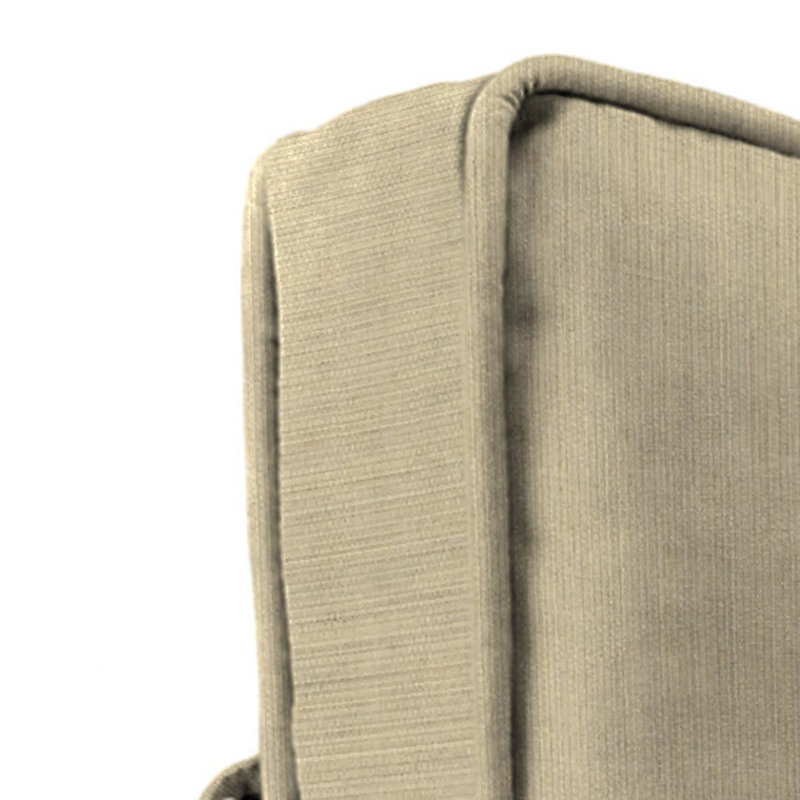 Sunbrella 22" x 45" Outdoor Deep Seat Cushion Set with Ties, Spectrum Sand