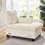 Canapé en velours côtelé moelleux avec dossier carré et réglable, idéal pour les chambres ouvertes. Blanc, mousse et ressorts. Largeur : 123 cm, profondeur : 155 cm, hauteur : 94 cm, poids : 63 kg. Modulable et flexible, il offre différentes postures, un bon maintien et une surface lisse.